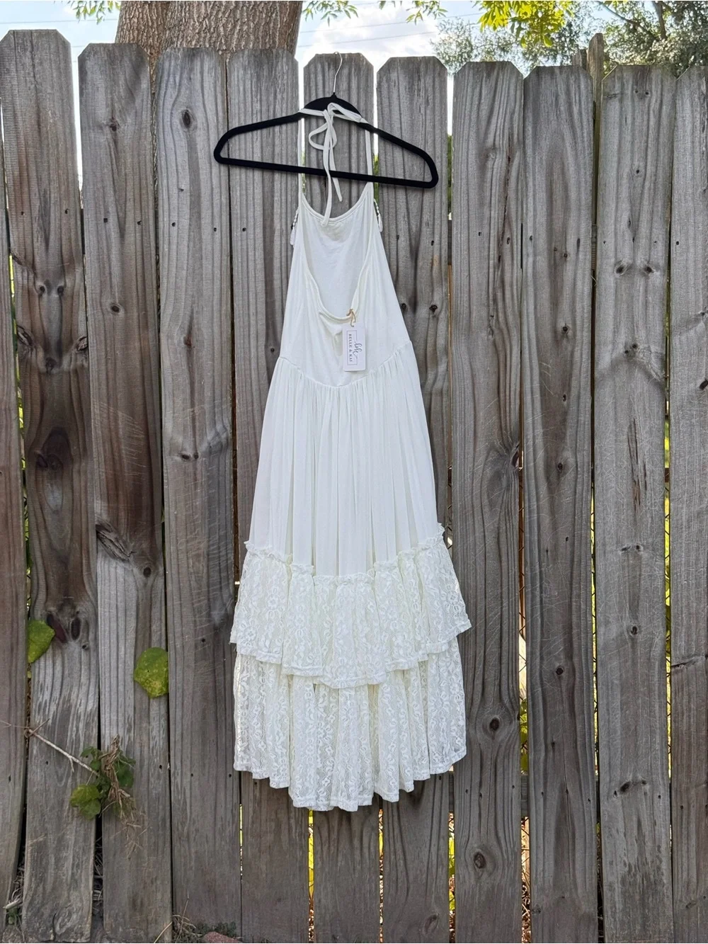 Boho fairycore flower girl vintage lace maxi dress with fringe 14